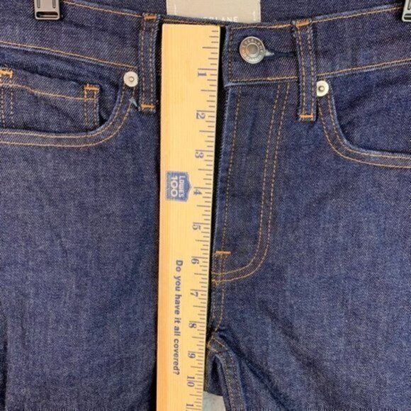 Everlane Womens Jean Shorts Blue Stretch Pockets High Rise Cuffed Hem Denim 23 - Picture 5 of 11